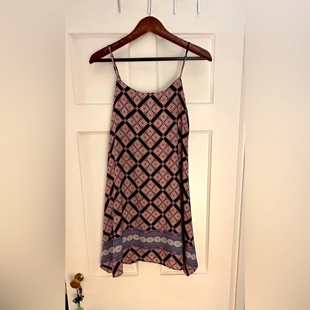 Patterned Spaghetti Strap Dress